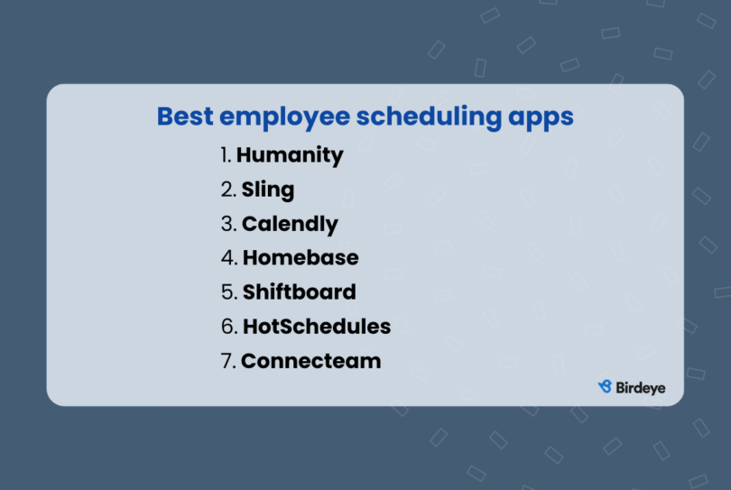 Best work schedule apps for your business in 2026 | Birdeye