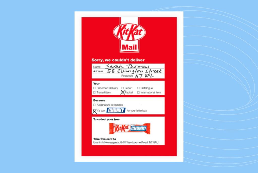 Image of Kitkat's direct marketing campaign