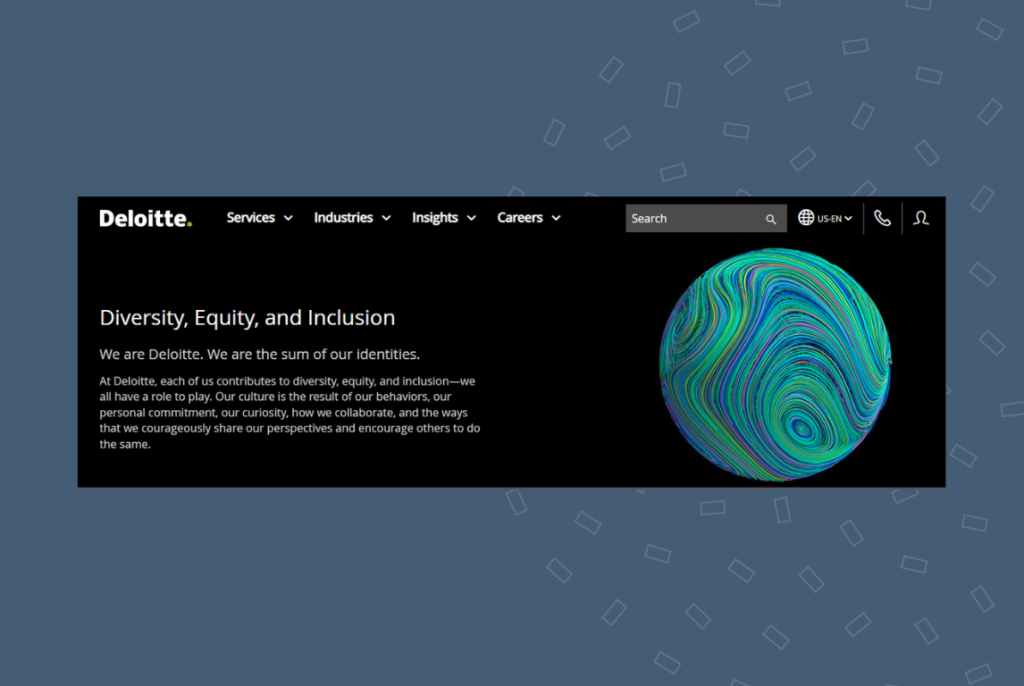 Deloitte insights landing page example