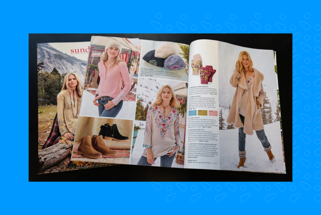 Example of catalogs sent via direct mail from brands