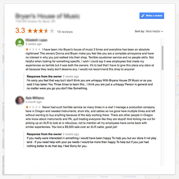 How to respond to negative reviews