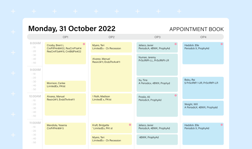 Dental Scheduling Template