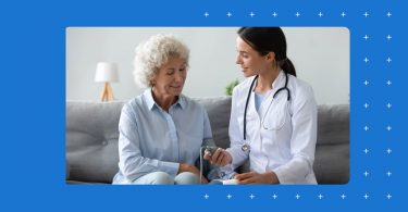 Doctor speaking with an elderly patient