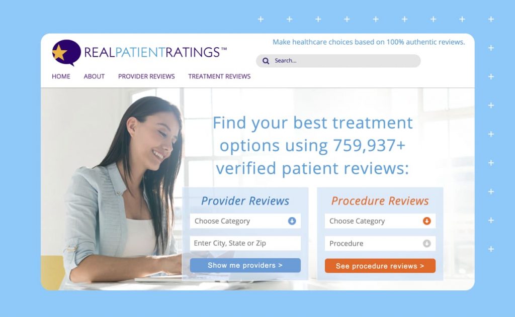 realpatientratings.com home page