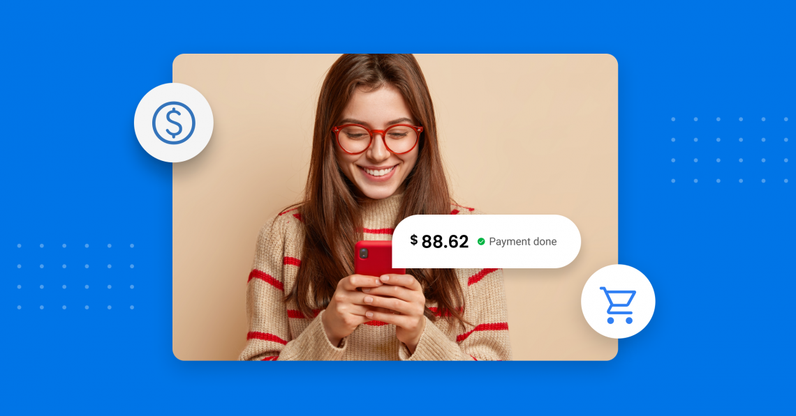 Image of a happy customer using Website Payment Gateway to complete an online purchase