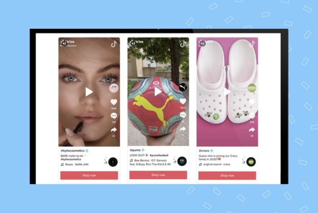 Image showing TikTok shopping examples