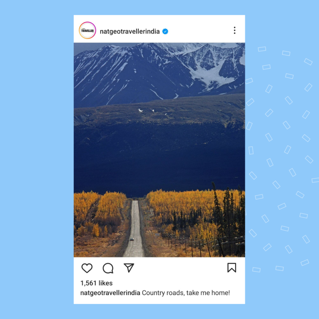 Image showing short Instagram captions from Nat Geo