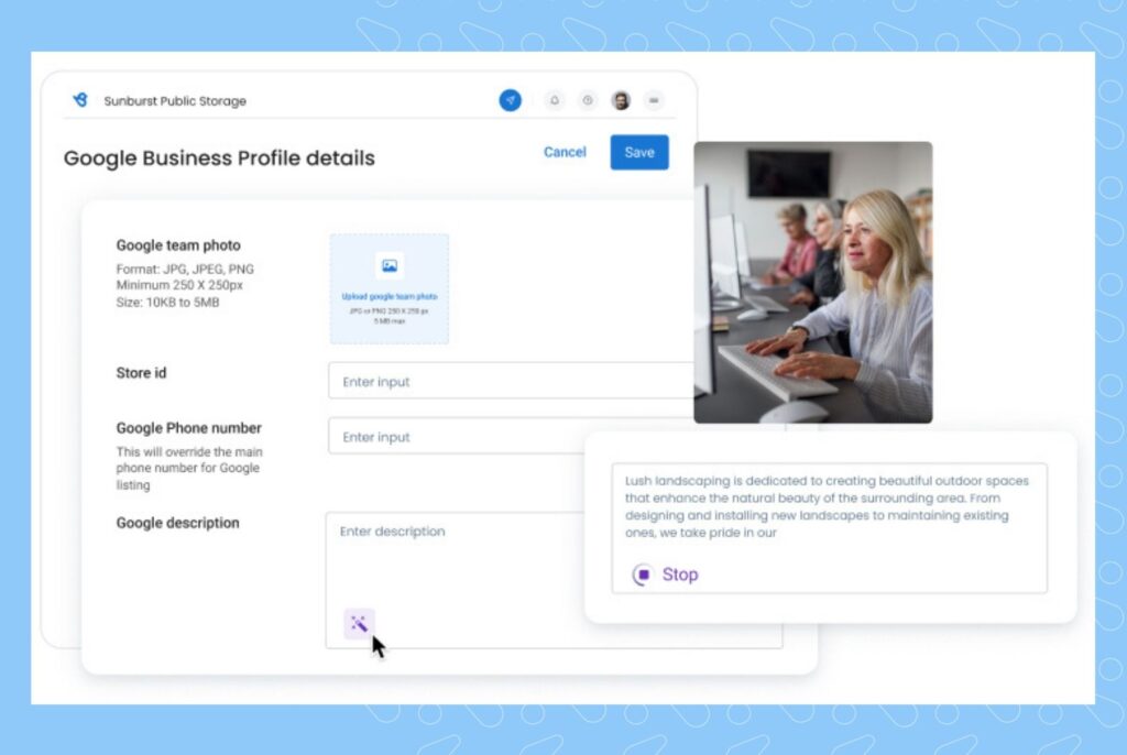 This image is for the blog on SEO reputation management. The pic depicts Birdeye's product dashboard. Birdeye helps businesses improve their customer experience. Read the blog for more.