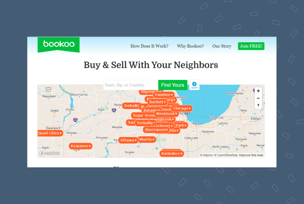 Bookoo landing page
