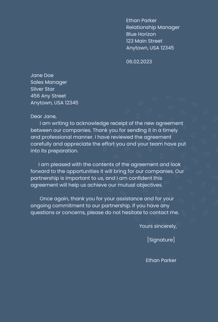 presentation format letter