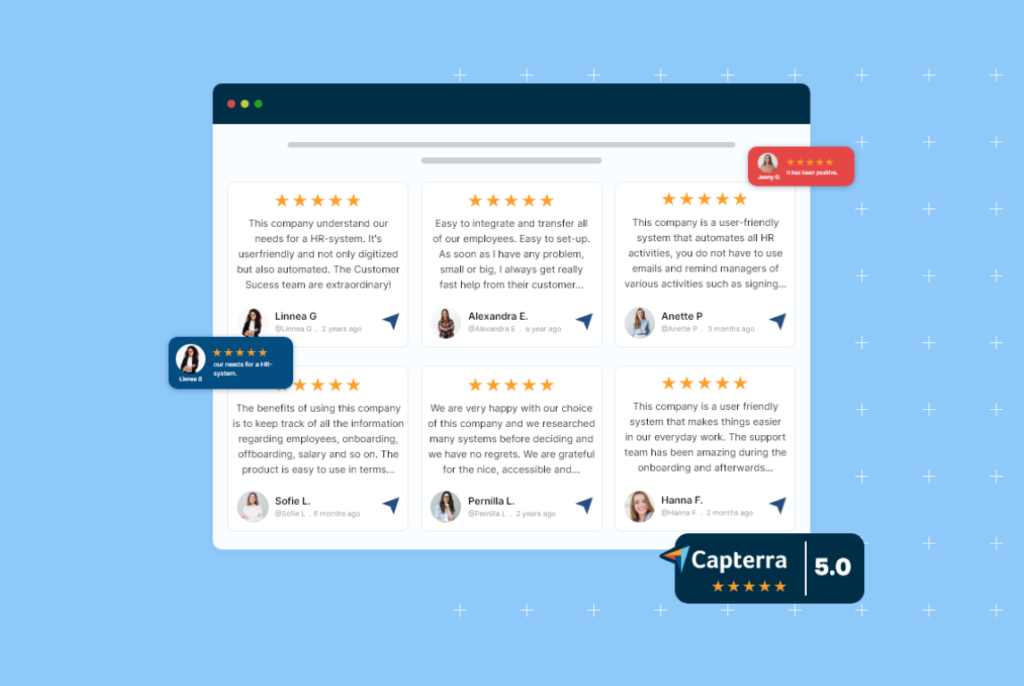 Examples of Capterra reviews