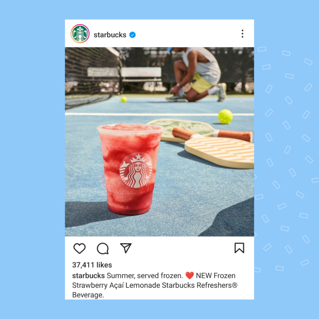 Image showing product Instagram captions from Starbucks
