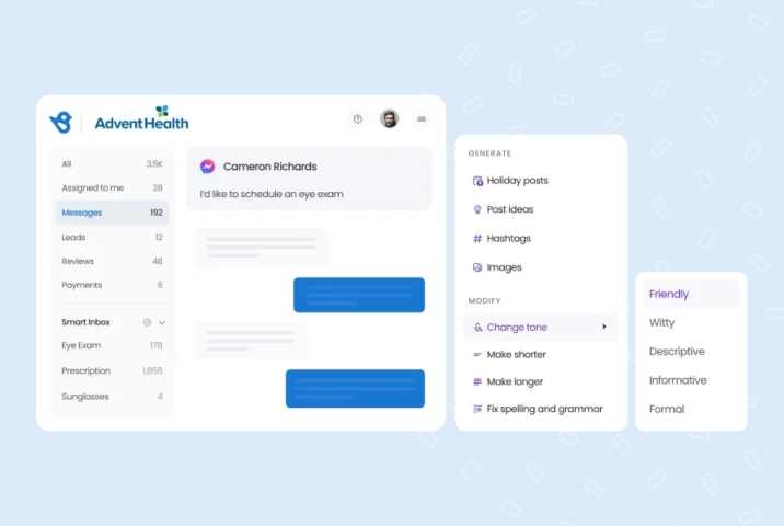 AI in customer service example from Birdeye 