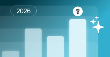 Bar chart showing AI search visibility growth in 2026, with one result standing out as the top performer.