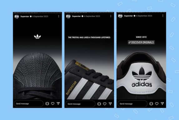 The image shows how businesses can use Instagram stories to promote products with aesthetic shots