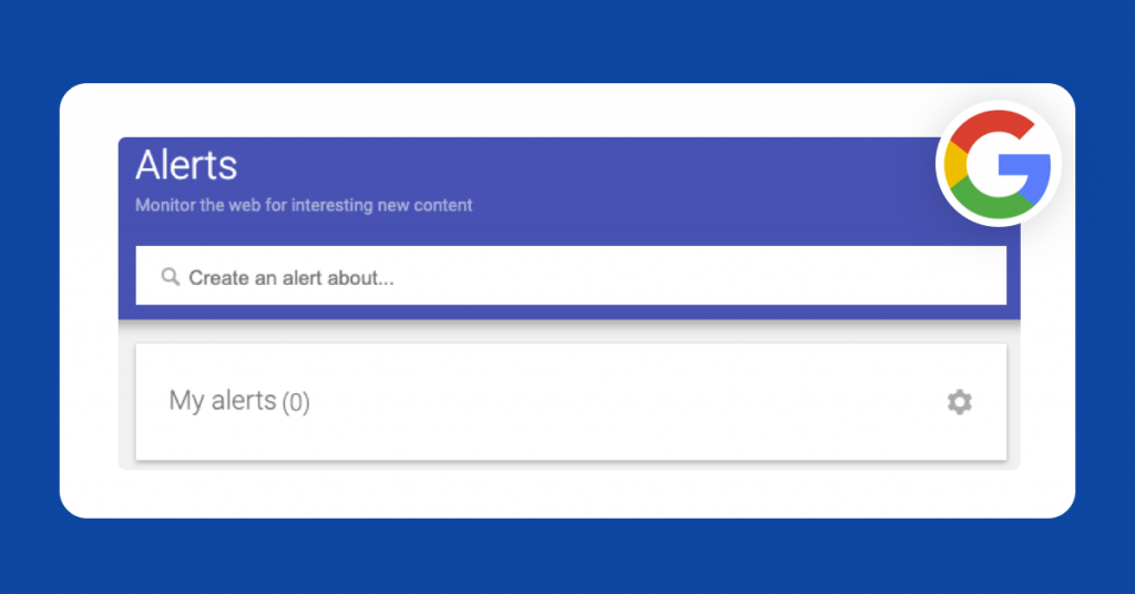 Google Alerts dashboard