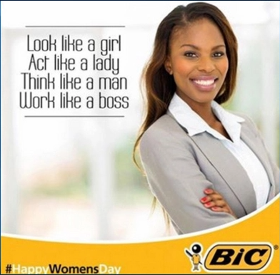 Image from a failed Bic marketing campaign.