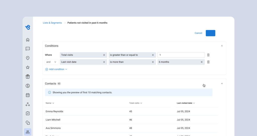 Birdeye Contact Segmentation Agent dashboard