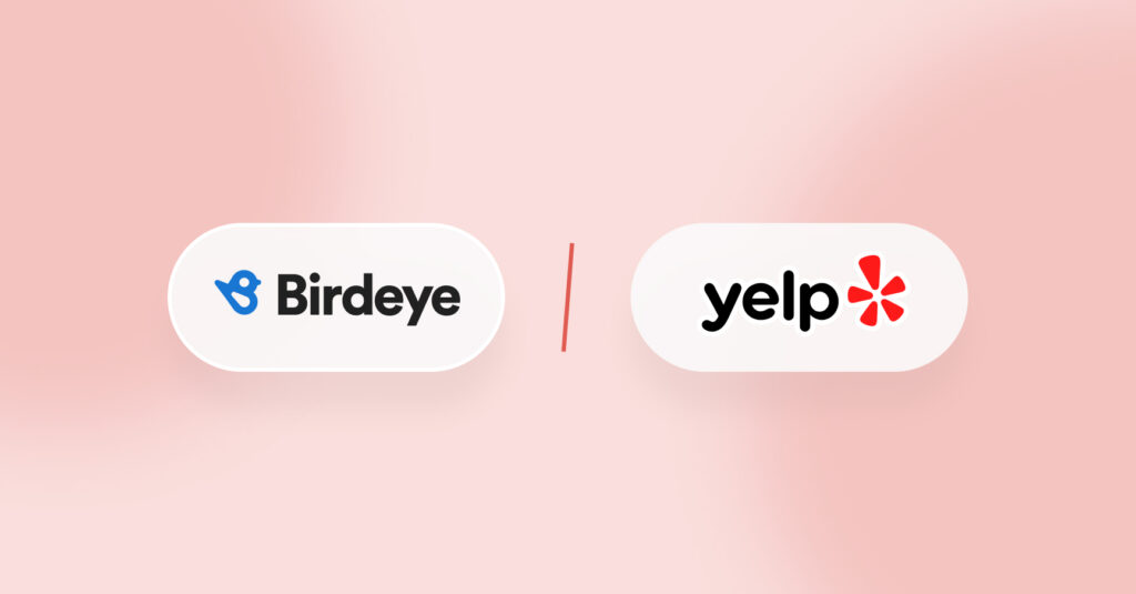 Birdeye and Yelp logos side by side