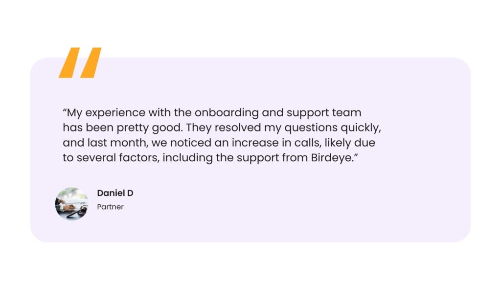 Birdeye and Aston Legal Group case study testimonial