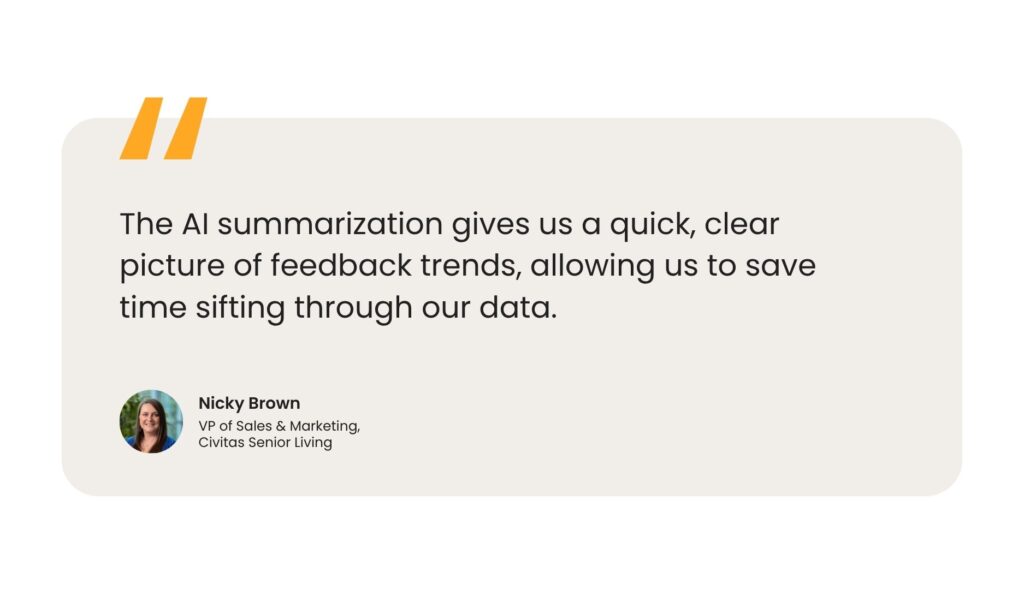 Birdeye and Civitas Senior Living case study testimonial