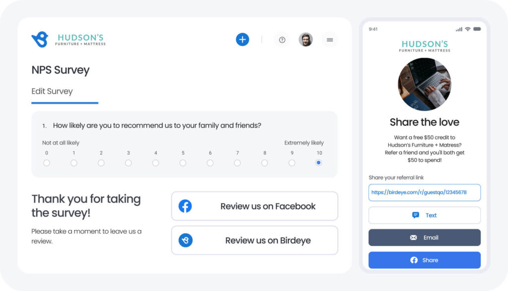 Birdeye and Hudson’s Furniture success story insights