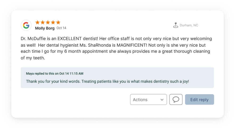 Birdeye and McDuffie Dentistry case study insights