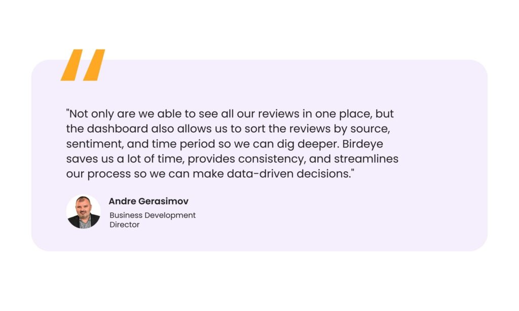 Birdeye and Moss & Company case study testimonial