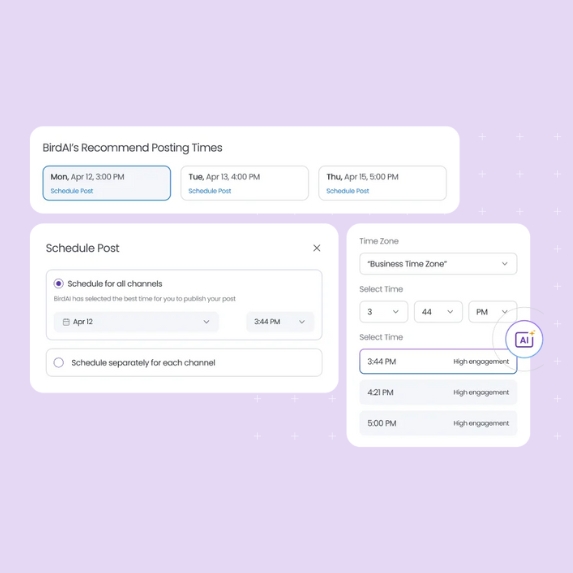 TikTok posting time recommendation from Birdeye Social AI
