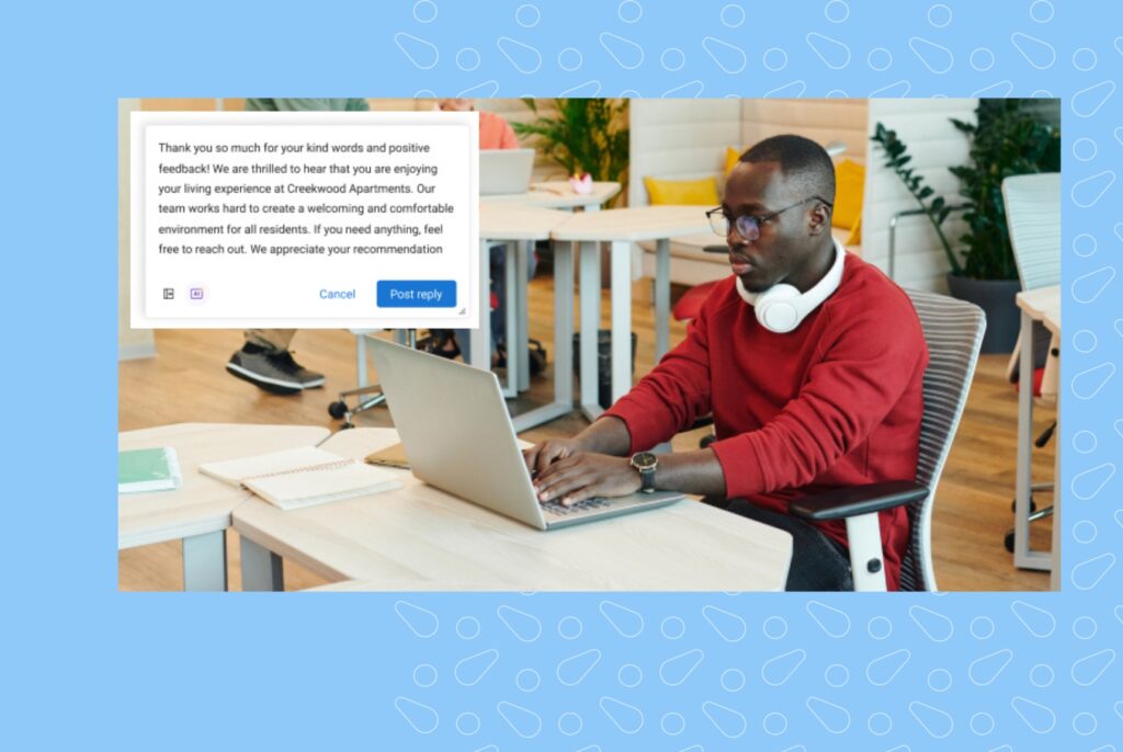 This is an image for the blog AI for reputation management. This is the UI/UX of Birdeye Reviews.