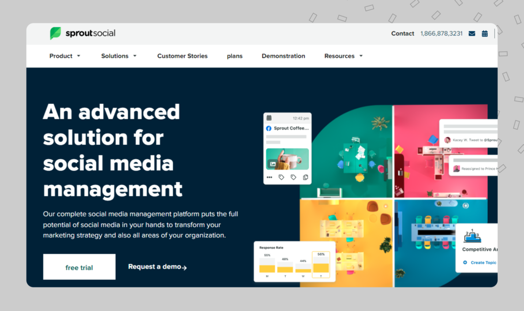 Sprout Social landing page