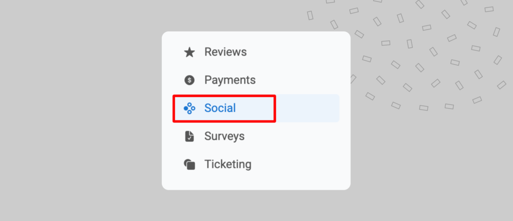 Birdeye Social menu