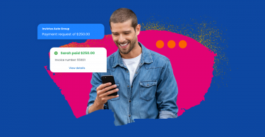 How to collect payment from customers - man making a payment from his phone