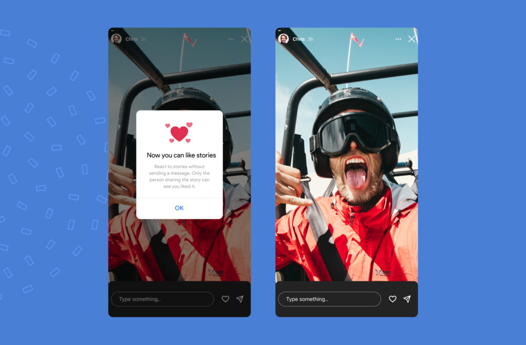 Example of a video story on social media