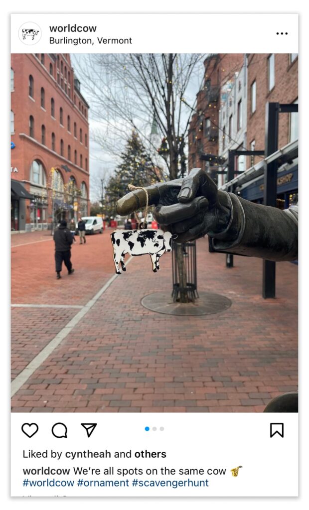 Social media contest example of a digital scavenger hunt.