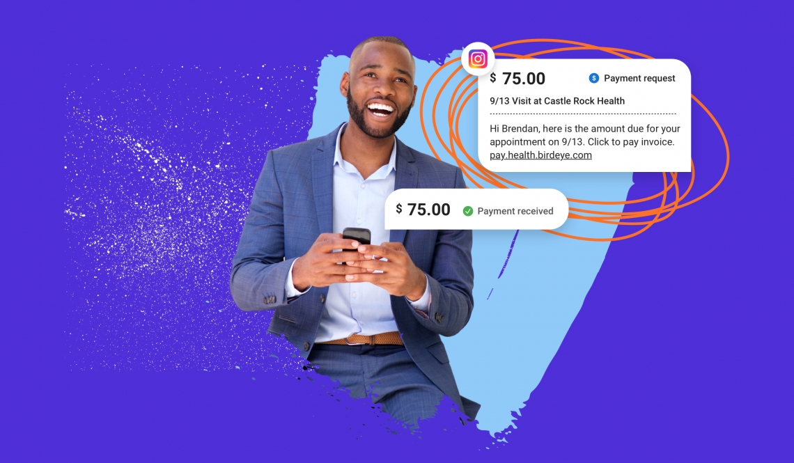 Instagram payments - a man making a payment on his mobile device through the social media platform