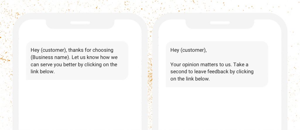 Business text messaging examples