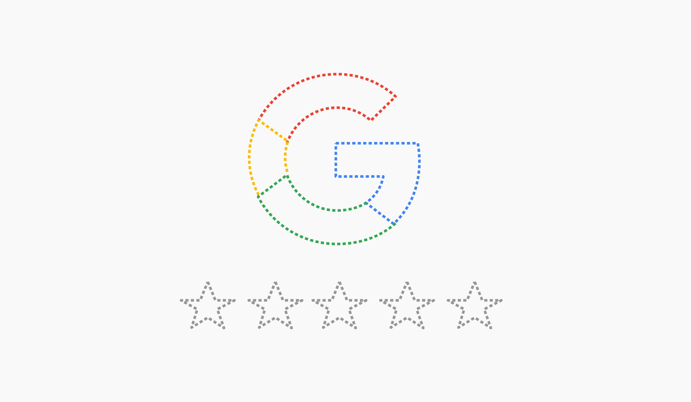 Google Review Business Card Icon with Google Review QR Code