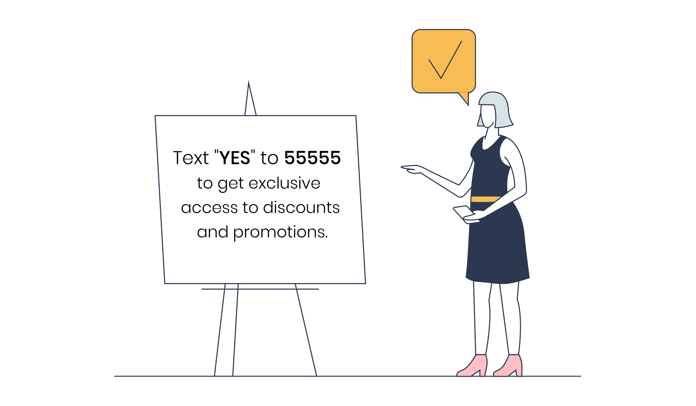 text message notice in office