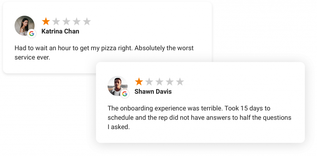 Negative reviews