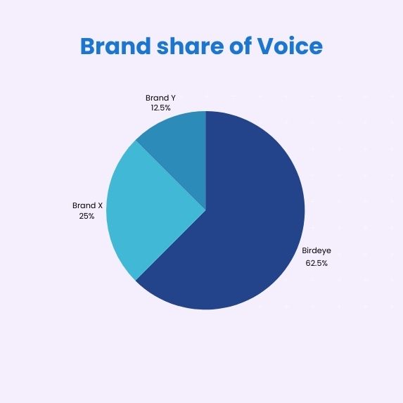 Image shows an example of Brand Share of Voice calculation result