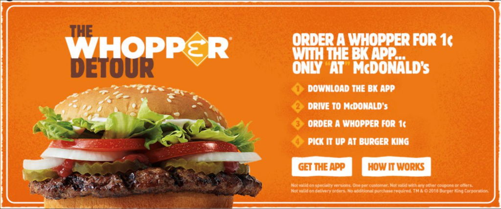 Image from a successful Burger King marketing campaign.