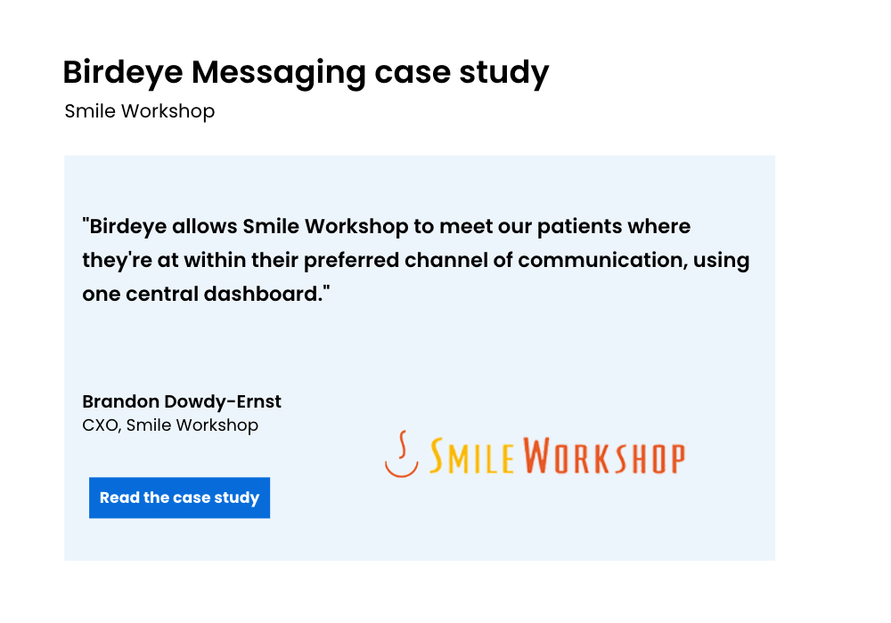 Birdeye case study featuring Smile Workshop.
