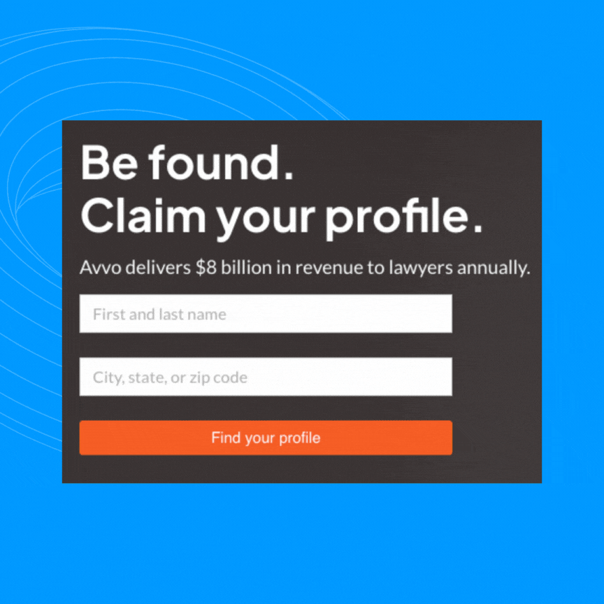 Steps on how to claim your Avvo profile.