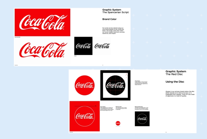 Coca Cola brand identity and branding guidelines example