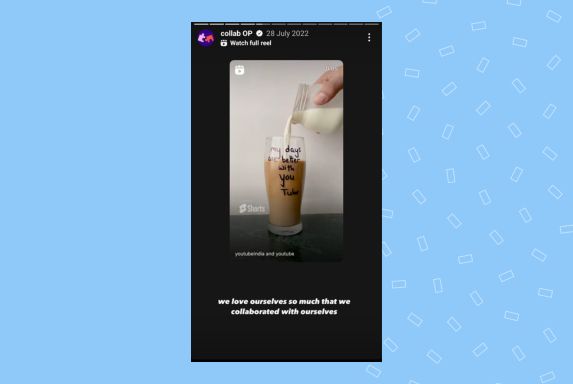 The image shows how businesses can use Instagram stories to promote collabs