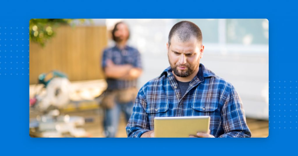 Image of a worker frustrated with the lack of a home services marketing strategy.