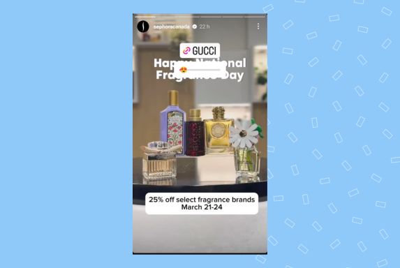 The image shows how businesses can use Instagram stories to share coupon codes