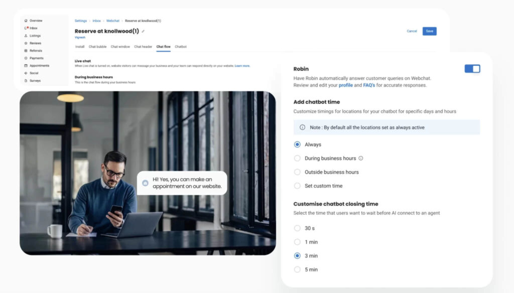 Customize AI Chatbot as per your brand's requirement with Birdeye Chatbot AI