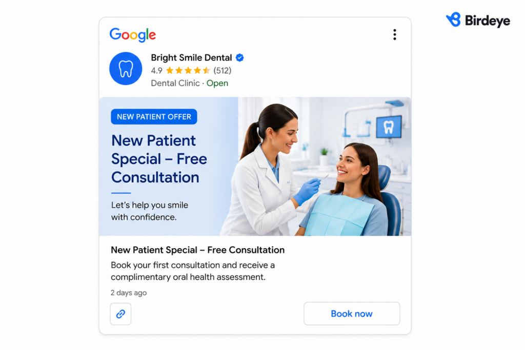 Dental practice Google Post Example